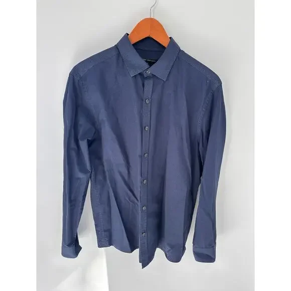 ROBERT BARAKETT Men's Collared Long Sleeve Shirt // L - Picture 1 of 8